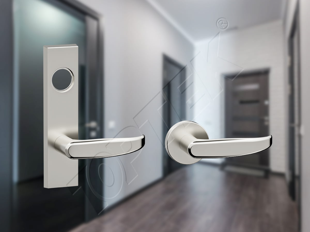 Heavy-duty stainless steel lever handles for apartment buildings