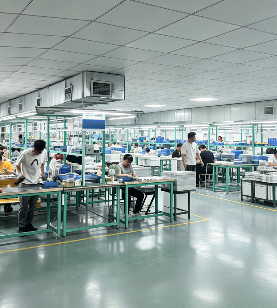 Quality engineer inspecting precision lock components