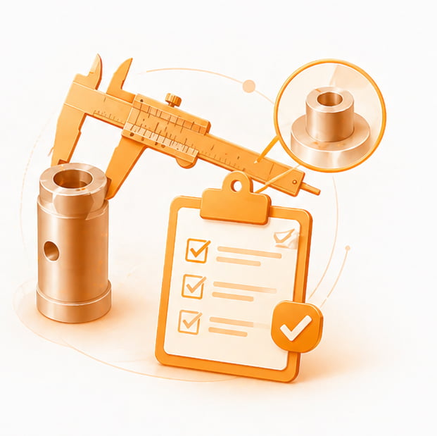 Sampling inspection and gauge validation for plated and assembled hardware parts