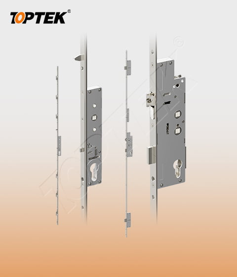 TOPTEK multi-point locking system for commercial doors