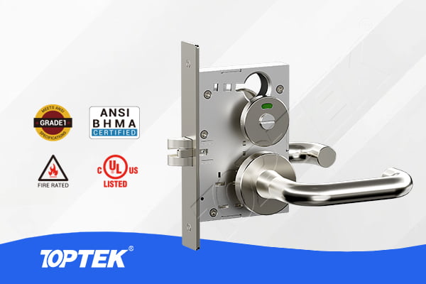 ANSI Grade 1 mortise lock for school and hospital restroom doors TKAM7092 F22 privacy function