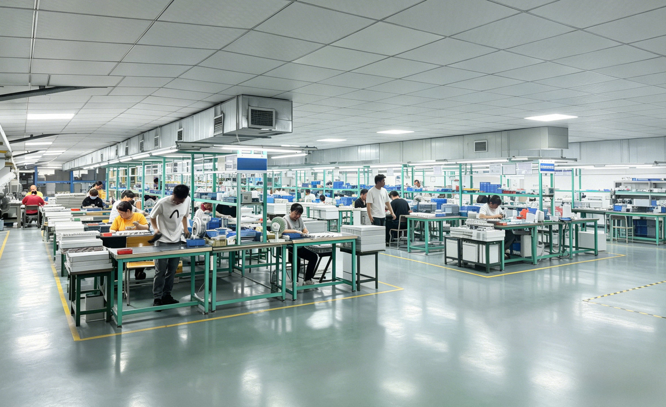 TOPTEK assembly workshop for multi point locking system manufacturer production control