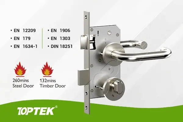 EN 12209 emergency escape mortise lock supplier China EN72EL for commercial and fire door projects