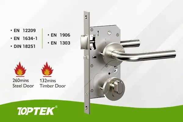 EN72NL night latch mortise lock function for an EN 12209 commercial door
