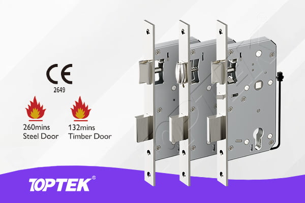 TOPTEK EN 12209 Grade 3 mortice lock platform for European commercial doors and supported fire-door applications