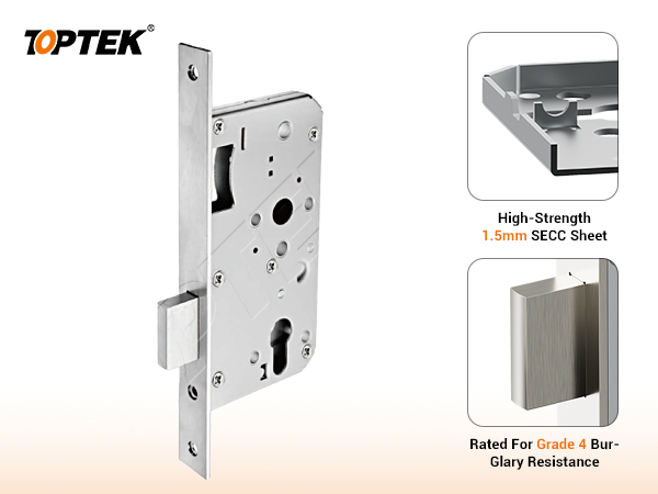 TOPTEK EN72DL CE deadbolt mortise lock