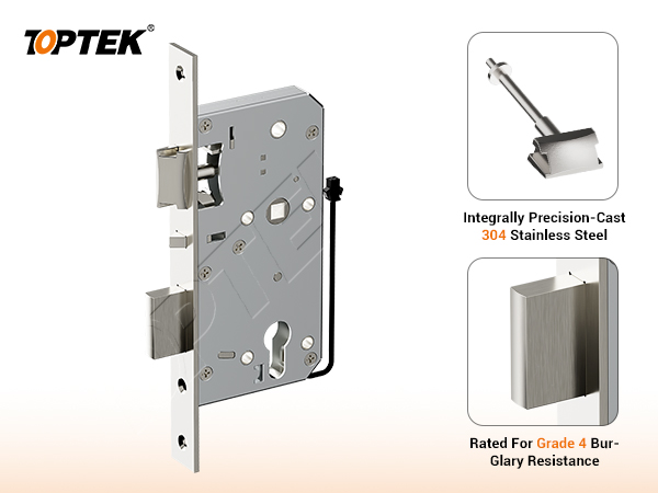 TOPTEK EN72ESL anti-thrust escape mortise lock