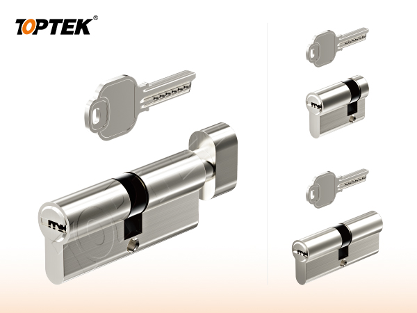 TOPTEK EN 1303 Euro profile knob cylinder model EPCVK6P for 60-95 mm commercial access and master-key configuration