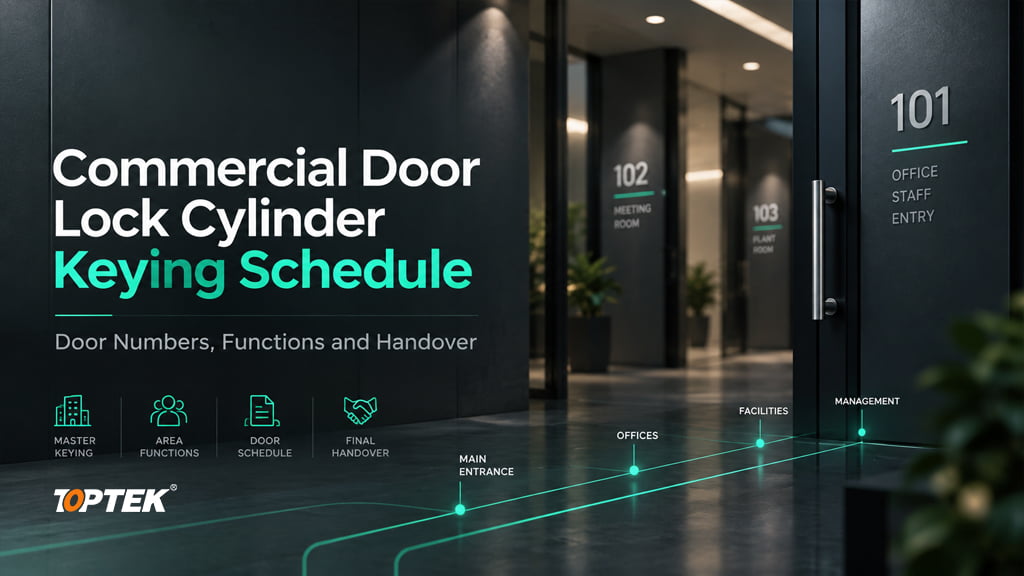 Commercial Door Lock Cylinder Keying Schedule: Door Numbers, Functions and Handover