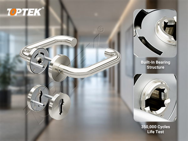 TOPTEK EU001 lever handle scene for coordinated handle and rose selection