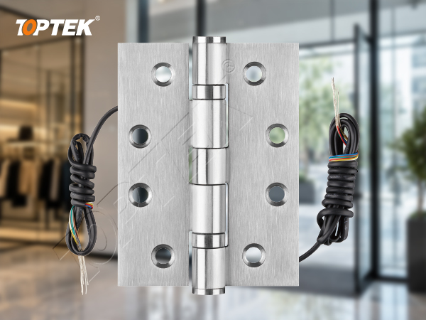 TOPTEK electric 2BB butt hinge with conductor leads on both sides