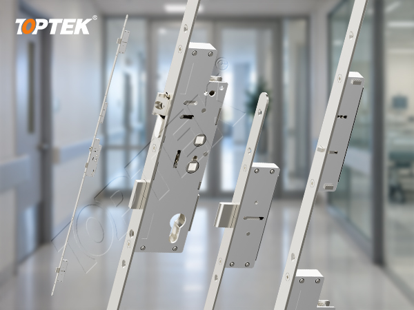 TOPTEK PD1000 multipoint lock showing central case and remote locking sections