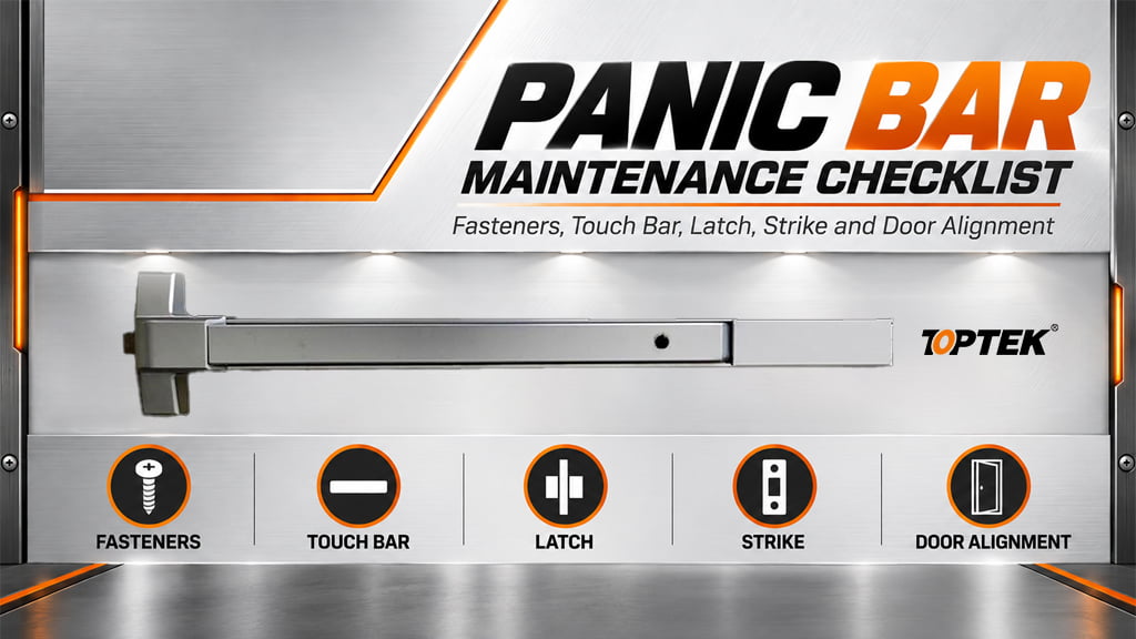 Panic Bar Maintenance Checklist: Fasteners, Touch Bar, Latch, Strike and Door Alignment