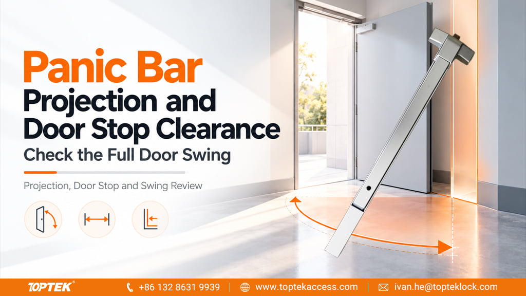 Panic Bar Projection and Door Stop Clearance: Check the Full Door Swing